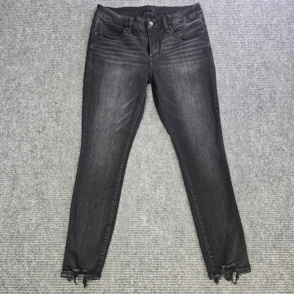 Buckle Black Fit No 53 Ankle Skinny Jeans Womens 31x27 Black Distressed Stretch
